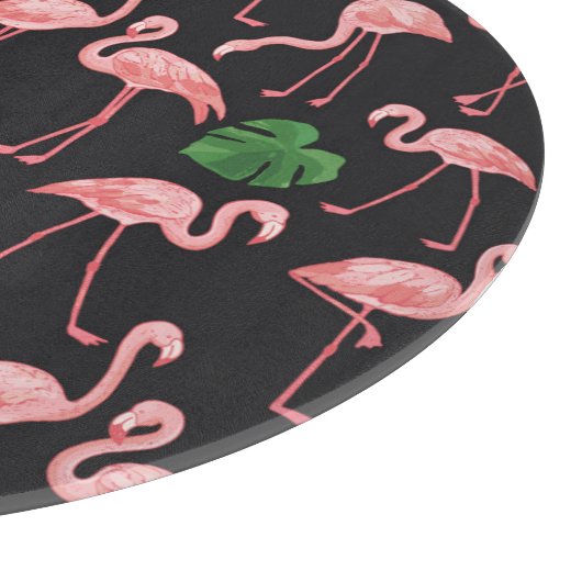 Flamingo Elegance: Vintag Monstera Fusion. Schneidebrett (Ecke)