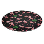Flamingo Elegance: Vintag Monstera Fusion. Schneidebrett (Ecke)