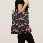 Flamingo Elegance: Vintag Monstera Fusion. Tasche (Von Nahem)