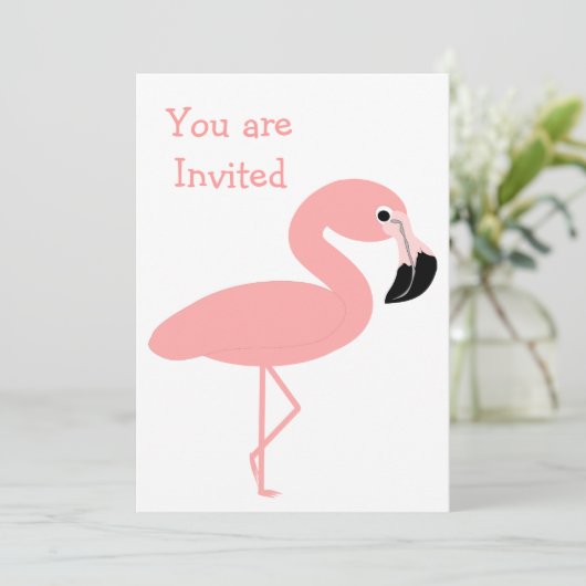 Flamingo entwirft jedes Ereignis Einladung (Stehend Vorderseite)