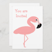 Flamingo entwirft jedes Ereignis Einladung (Vorne/Hinten)