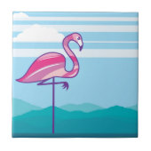 Flamingo-Entwurf Fliese (Vorderseite)