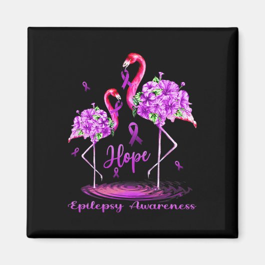 Flamingo Epilepsy Awareness Magnet (Vorne)