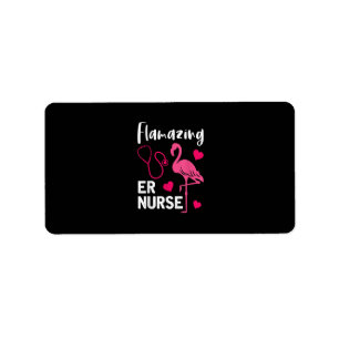 Flamingo ER Nurse Emergency Nurse Gift Adressaufkleber
