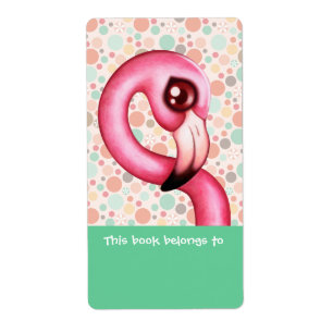 Flamingo-Exlibris-Etiketten