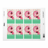 Flamingo-Exlibris-Etiketten (Vorne)