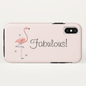 Flamingo 'Fabulous!' iPhone Case (Rückseite (Horizontal))