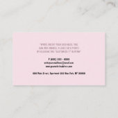 Flamingo Face Closed Eyes Baby Animal Pink Niedlic Visitenkarte (Rückseite)