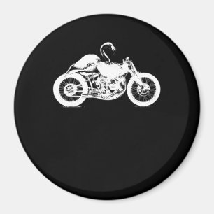 Flamingo fährt Motorrad Geschenk für Motorradfahre Magnet