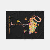 Flamingo Faith Hope Fight Cure Multiple Sklerose Fleecedecke (Vorderseite (Horizontal))