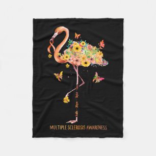 Flamingo Faith Hope Fight Cure Multiple Sklerose Fleecedecke