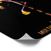 Flamingo Faith Hope Fight Cure Multiple Sklerose Poster (Ecke)