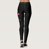 Flamingo Faith Hope Liebe Brustkrebs Bewusstsein Leggings (Rückseite)