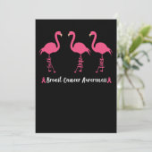 Flamingo Faith Hope Liebe Brustkrebs Bewusstsein Save The Date (Stehend Vorderseite)