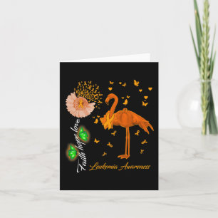 Flamingo Faith Hope Liebe Leukemia Bewusstsein Karte