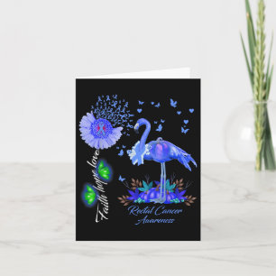 Flamingo Faith Hope Liebe Rectal Cancer Awareness Karte