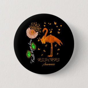 Flamingo Faith Hope Liebe Rsd Crps Bewusstsein Button