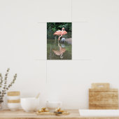 Flamingo Family Wading Poster (Küche)