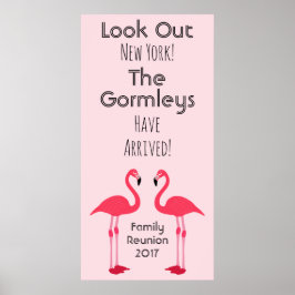 Flamingo Family Wiedersehen Pink Poster Niedlich
