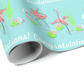 Flamingo Fandango Duo 2 Herzlichen Glückwunsch! Geschenkpapier (Rolleneckpunkt)
