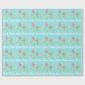 Flamingo Fandango Duo 2 Name Geschenkpapier (Flach)