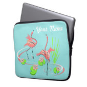 Flamingo Fandango Duo 2 Name Laptop-Hülle Laptopschutzhülle (Vorderseite Links)