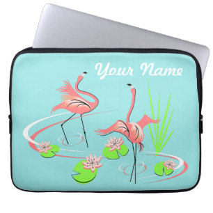 Flamingo Fandango Duo 2 Name Laptop-Hülle Laptopschutzhülle