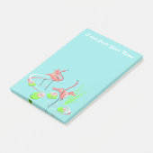Flamingo Fandango Duo 2 Vertikaler Text Post-it Klebezettel (angewinkelt)