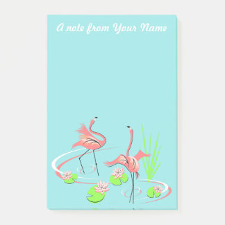 Flamingo Fandango Duo 2 Vertikaler Text Post-it Klebezettel