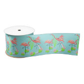 Flamingo Fandango Duo Flachsatin Satinband (Spule)