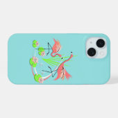 Flamingo Fandango Duo iPhone Case 15 Hülle (Rückseite (Horizontal))