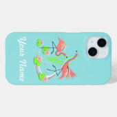 Flamingo Fandango Duo Name iPhone Fall Case-Mate iPhone Hülle (Rückseite (Horizontal))