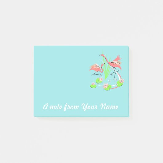 Flamingo Fandango Duo Text Post-it-Note Post-it Klebezettel (Vorderseite)