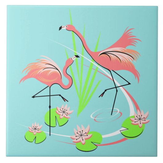 Flamingo Fandango Duo tile Fliese (Vorderseite)