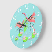 Flamingo Fandango Duo Uhr rund (Winkel)