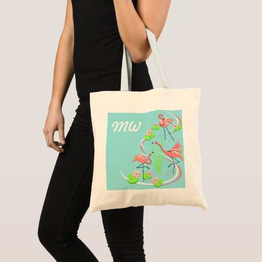 Flamingo Fandango Monogram Tasche (Vorderseite (Produkt))