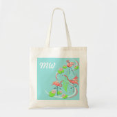 Flamingo Fandango Monogram Tasche (Vorne)