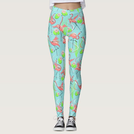 Flamingo Fandango Multi 2 Leggings (Vorderseite)
