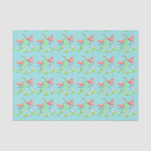 Flamingo Fandango Multi Duo Papiertaschentuch Seidenpapier (Vorderseite)