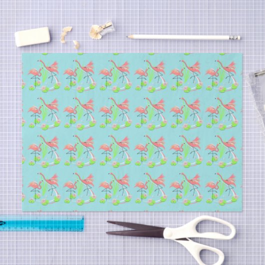 Flamingo Fandango Multi Duo Papiertaschentuch Seidenpapier (Handwerk)