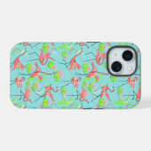Flamingo Fandango Multi iPhone Gehäuse 15 Hülle (Rückseite (Horizontal))