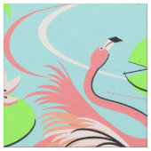 Flamingo Fandango Multi Stoff großes Muster (Nahaufnahme)