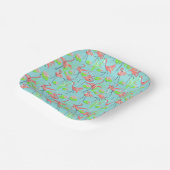Flamingo Fandango Multiquadratische Papierplatte Pappteller (Gewinkelt)