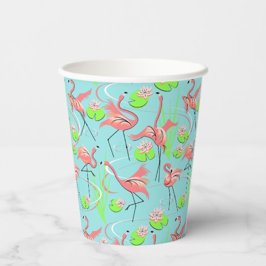 Flamingo Fandango Pappbecher (Rückseite)