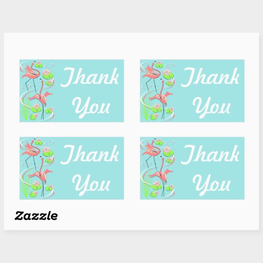 Flamingo Fandango Slim Duo Danke, Aufkleber (Blatt)