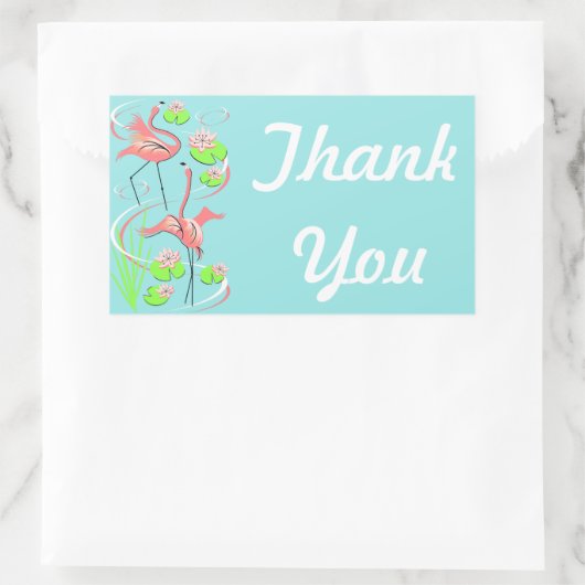 Flamingo Fandango Slim Duo Danke, Aufkleber (Tasche)