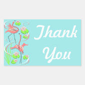 Flamingo Fandango Slim Duo Danke, Aufkleber (Vorderseite)