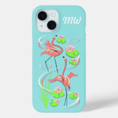Flamingo Fandango Slim Duo monogramm iPhone Gehäus Case-Mate iPhone Hülle (Rückseite)