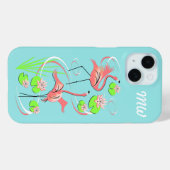 Flamingo Fandango Slim Duo monogramm iPhone Gehäus Case-Mate iPhone Hülle (Rückseite (Horizontal))