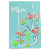 Flamingo Fandango Trio Mama Mittlere Geschenktüte (Rückseite)